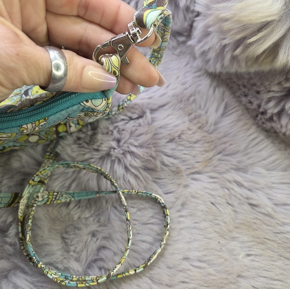 Vera Bradley Peacock Garden Crossbody Teal - Picture 6 of 9